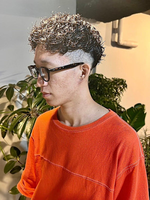 名古屋栄メンズ美容室 メンズショートプードルパーマ