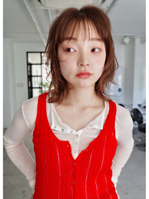 名古屋栄美容室 ブリーチなし透明感カラー/レイヤーカット