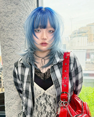 ルーツカラー　デザインカラー　ケアブリーチカラー　姫レイヤー