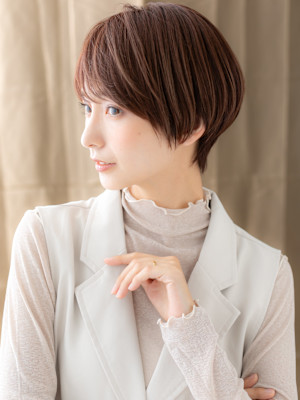 プレトワカラーブリーチなし小顔ナチュラルショート30代40代