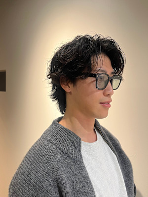 骨格似合わせニュアンスパーマ