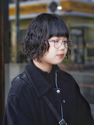 【大人可愛いボブパーマ】くしゅっとフワフワした雰囲気が良き