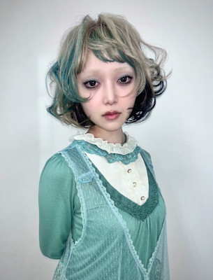 オーダーメイド　デザインカラー　ケアブリーチカラー　ウルフ