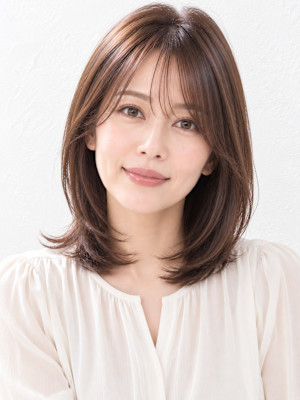 池袋 髪質改善｜前髪あり×大人艶髪ミディアム
