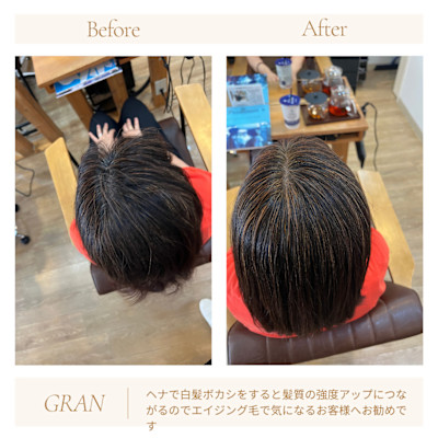 ヘナで白髪ボカシと髪質改善　2099