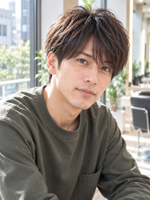 池袋 30代 メンズ｜爽やかナチュラルマッシュショート