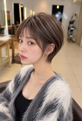 前髪短めくびれショート