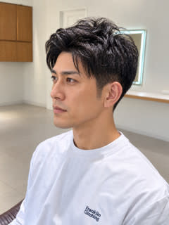 センターパート/ニュアンスパーマ　大人メンズパーマ