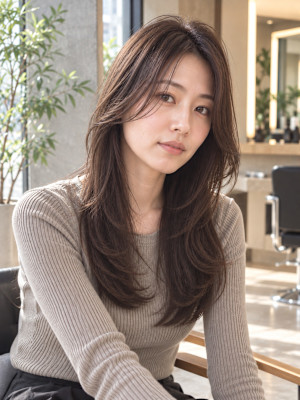 池袋 30代 韓国風｜大人くびれロング×レイヤーカット