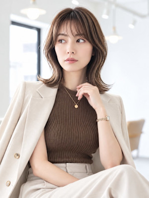大人可愛いくびれミディ