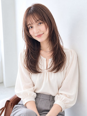 小顔見え☆ナチュラルレイヤーロング