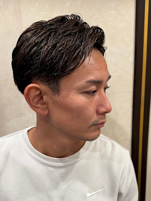 大宮メンズセンターパートビジネスショート清潔感ヘア