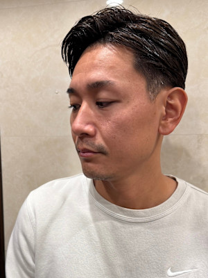 大宮メンズセンターパートビジネスショート清潔感ヘア