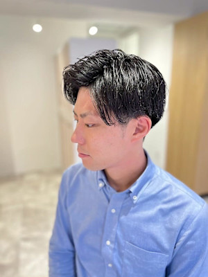 20代30代40代◎センターパートツーブロックビジネスへあ