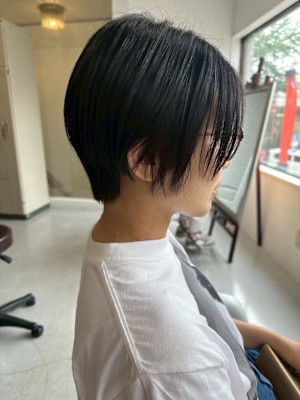 大人可愛い20代30代40代◎ツヤ感黒髪ショートヘア