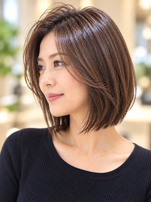大人上品な艶髪ショートボブ