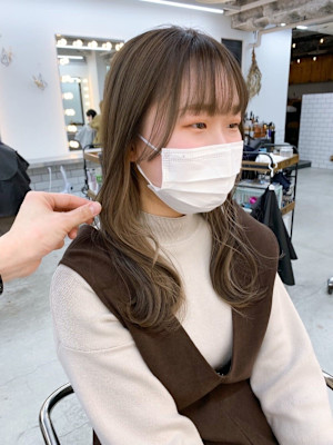 名古屋栄美容室 ナチュラルインナーカラーベージュ