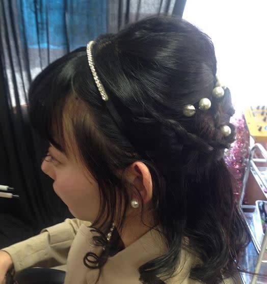 sakura kawaii【サクラカワイイ】のスタイル紹介。結婚式のお呼ばれヘアセットです。
