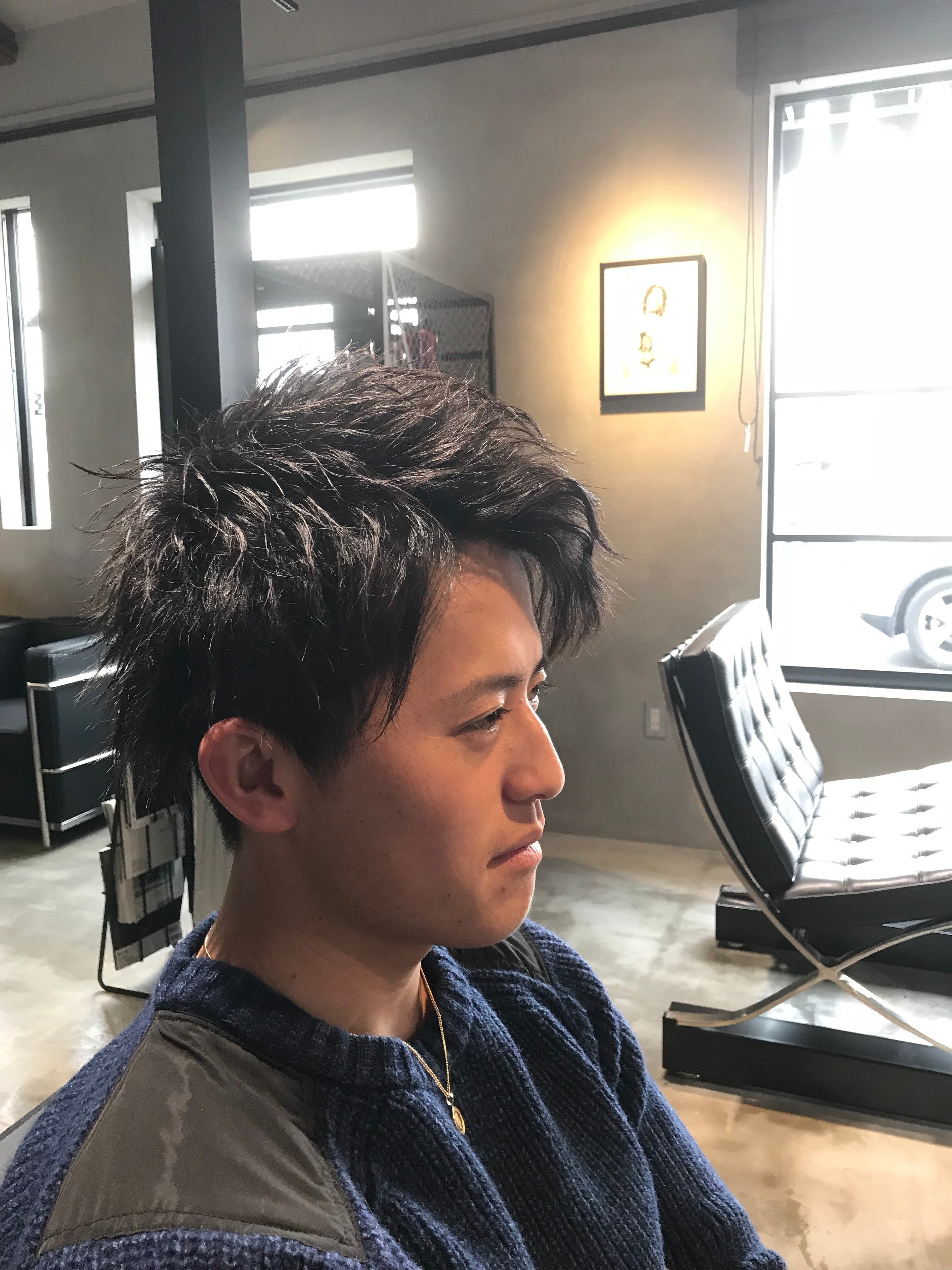 Men's Hair SPICE 駅前店【メンズ ヘア スパイス エキマエテン】のスタイル紹介。ツイスト風バング