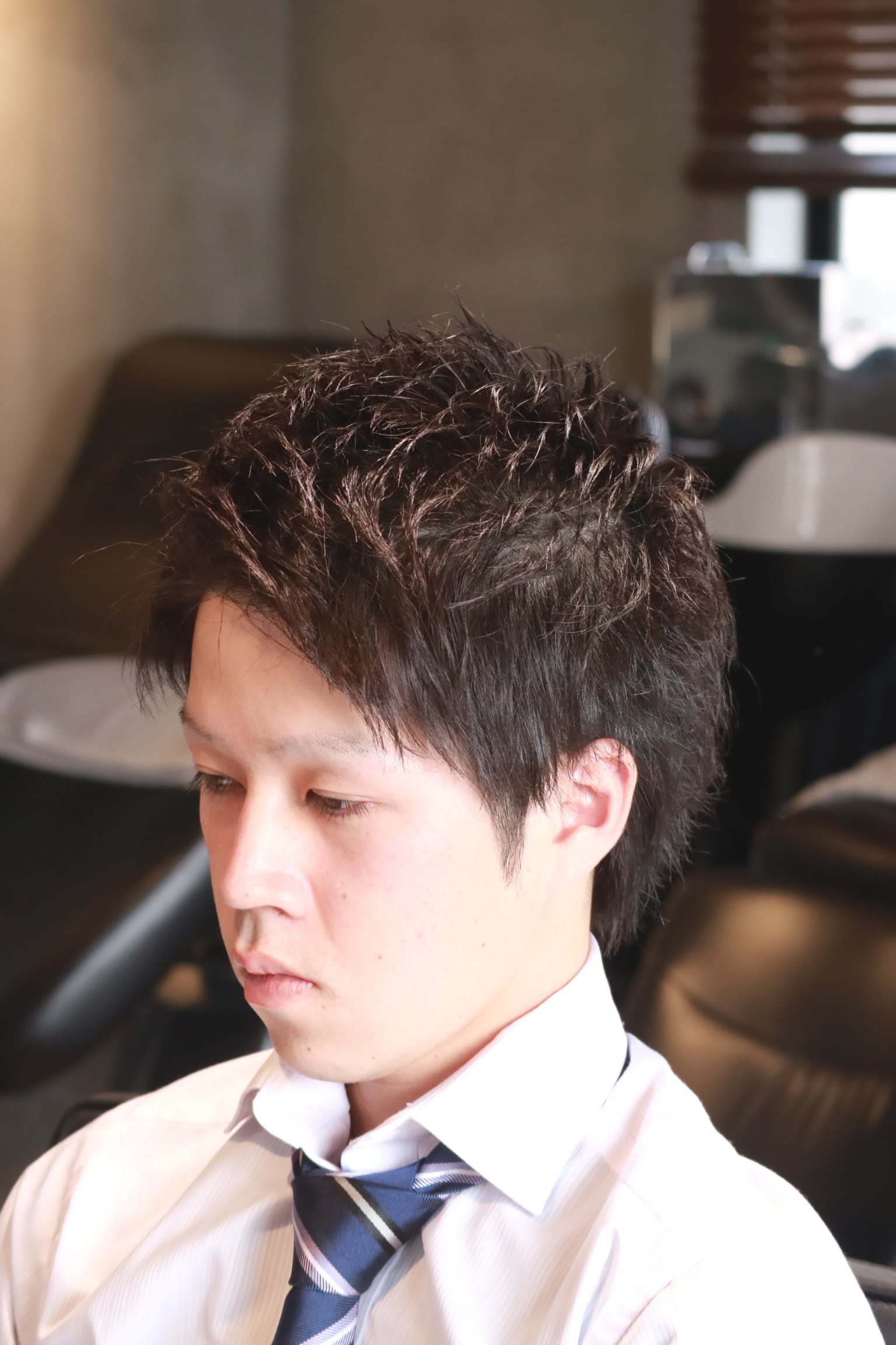 Men's Hair SPICE 駅前店【メンズ ヘア スパイス エキマエテン】のスタイル紹介。ショートバング