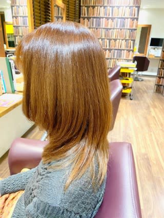 hair room motena 日暮里店【ヘアールームモテナニッポリテン】のスタイル紹介。うるツヤベージュカラー【日暮里　美容室】