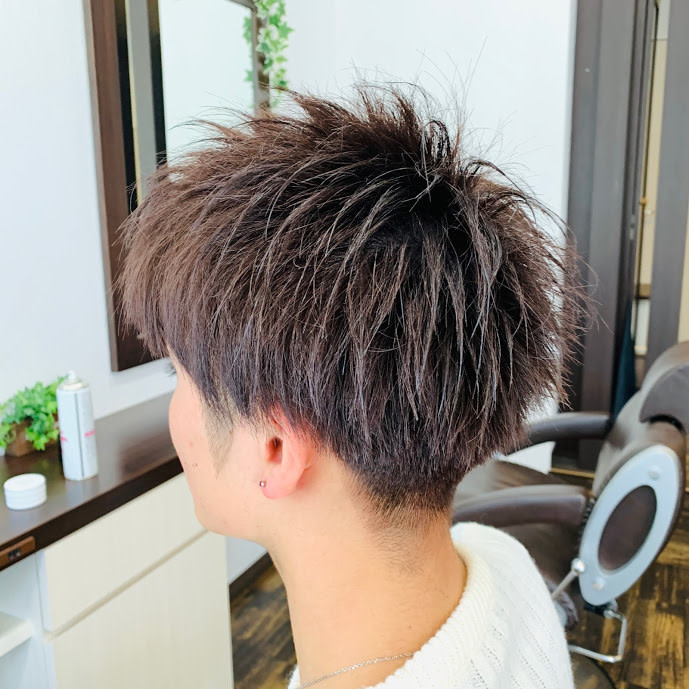 Grass Hair 流川店【グラス ヘア ナガレカワテン】のスタイル紹介。アップバング×ショートマッシュ