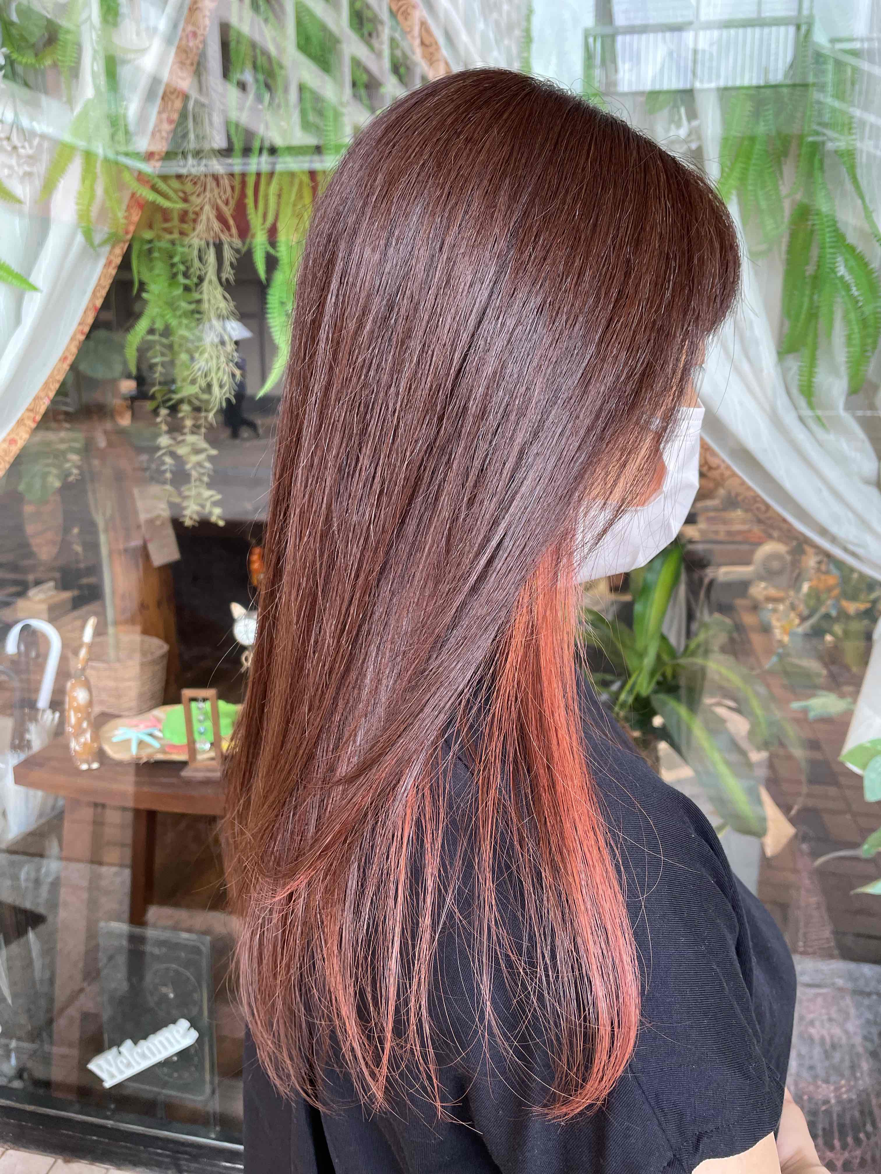 JASMINE【ジャスミン】のスタイル紹介。インナーカラーオレンジ