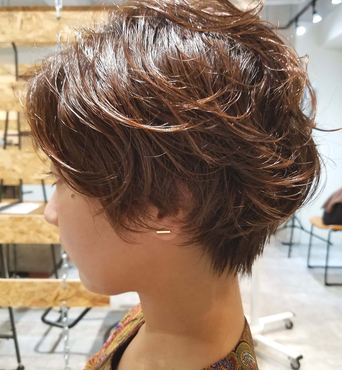 katachi byAnge 長町南店【カタチバイアンジュ ナガマチミナミテン】のスタイル紹介。【katachi 】くせ毛風ショートxパーマ有