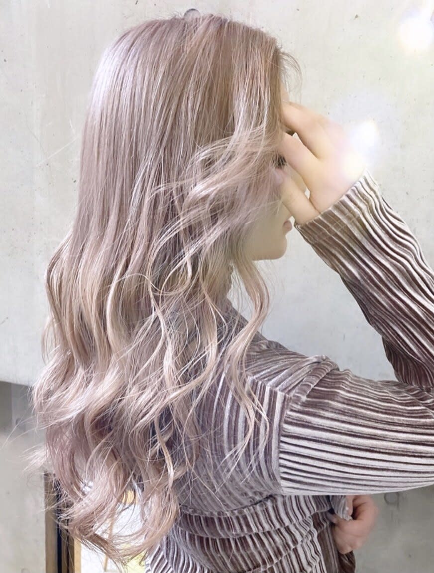 hair salon lien【ヘアサロン リアン】のスタイル紹介。pink beige color ♪