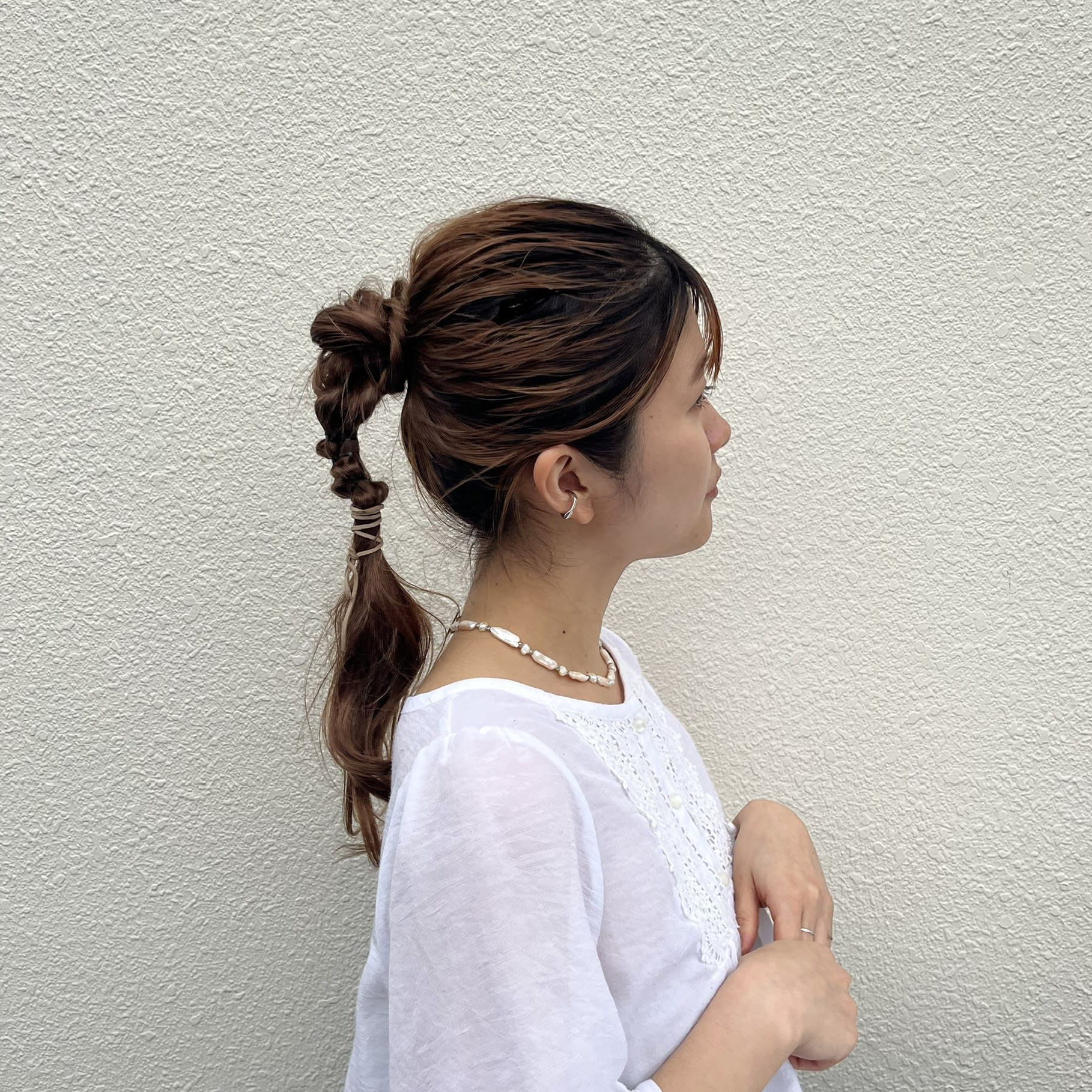 ann FACE 北花田店【アンフェイス】のスタイル紹介。ポニーテールアレンジ