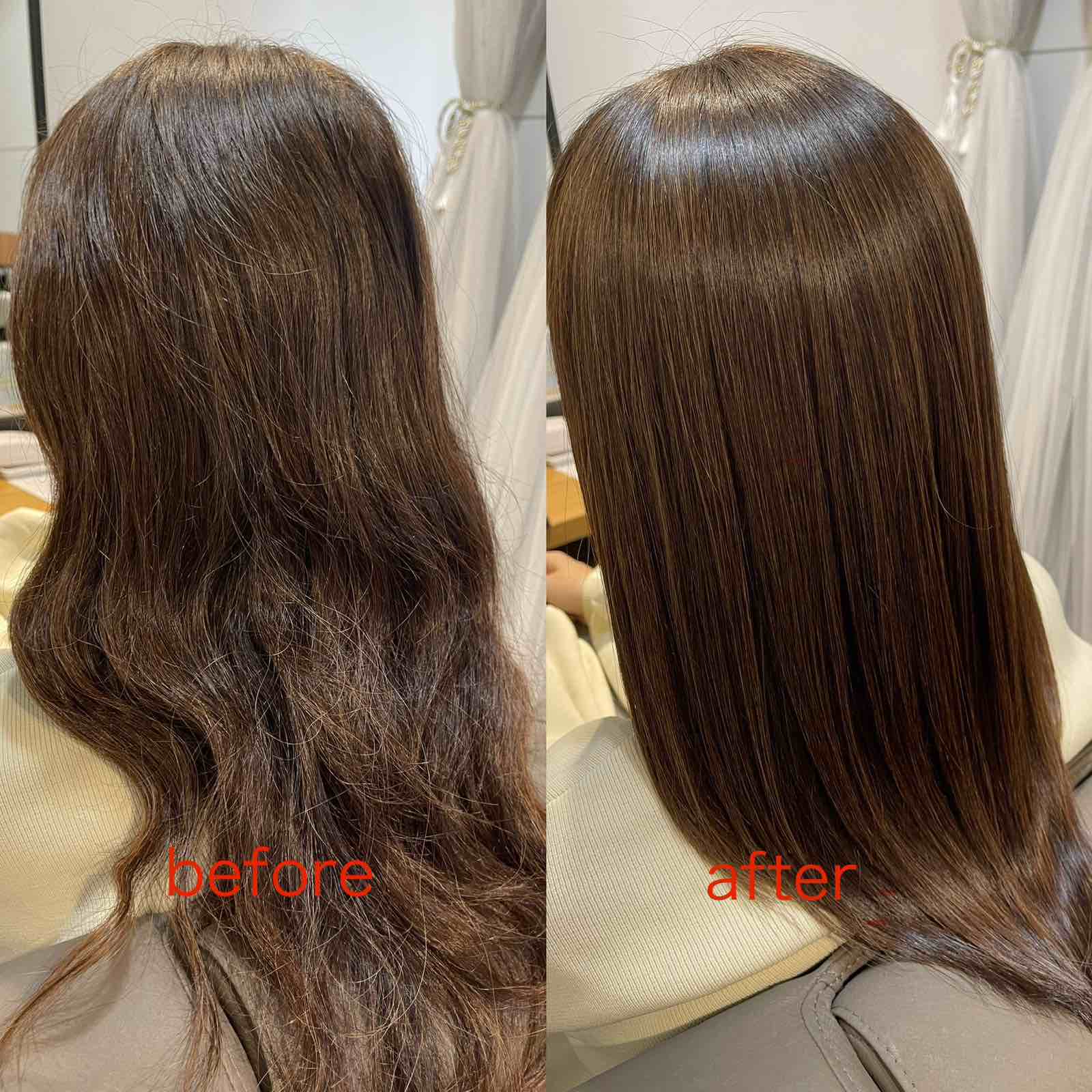 髪質改善&Spa ANEW due【アニュードゥーエ】のスタイル紹介。オリーブベージュ×美髪