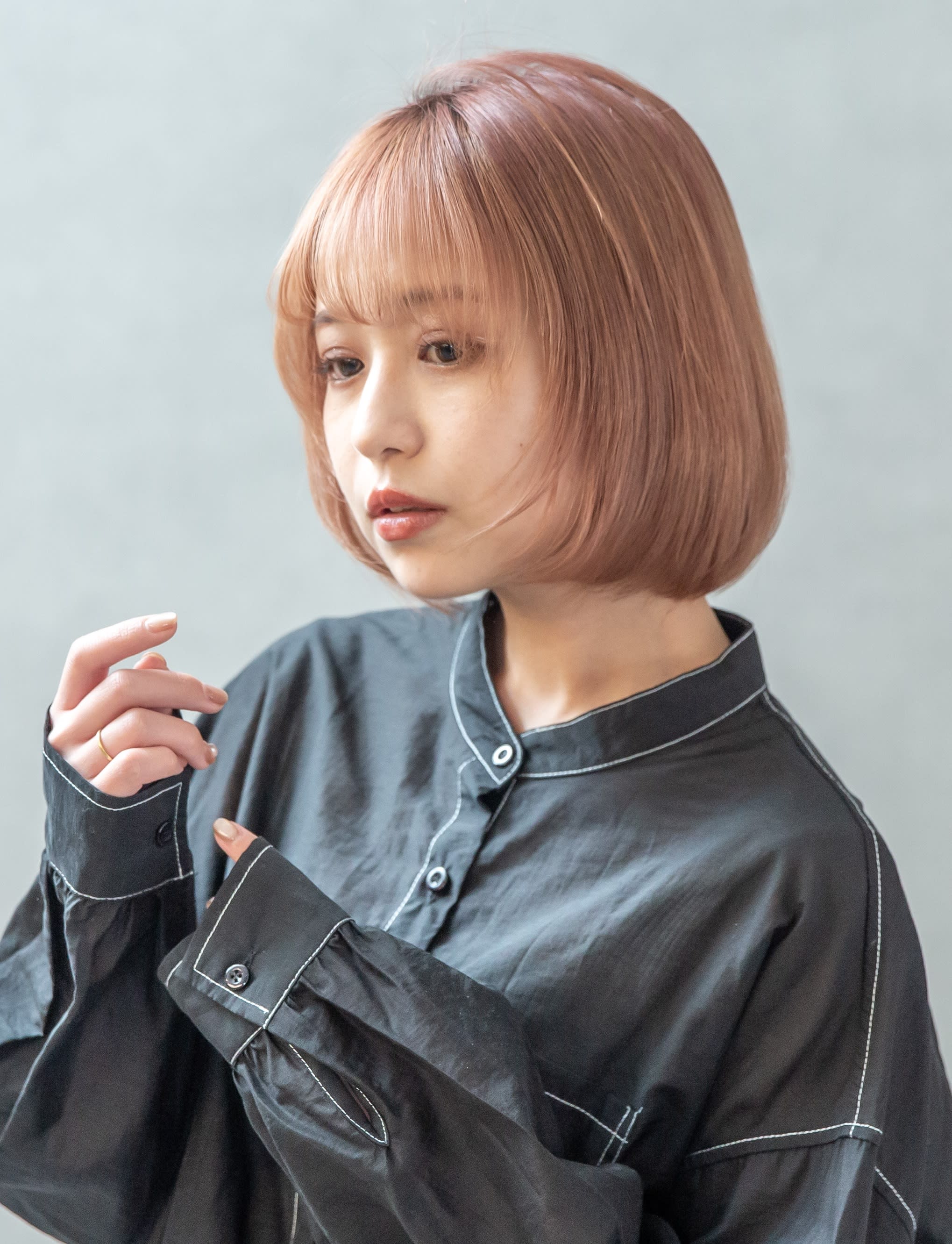 hairs加古川平野店【ヘアーズ カコガワヒラノテン】のスタイル紹介。クールピンクショート