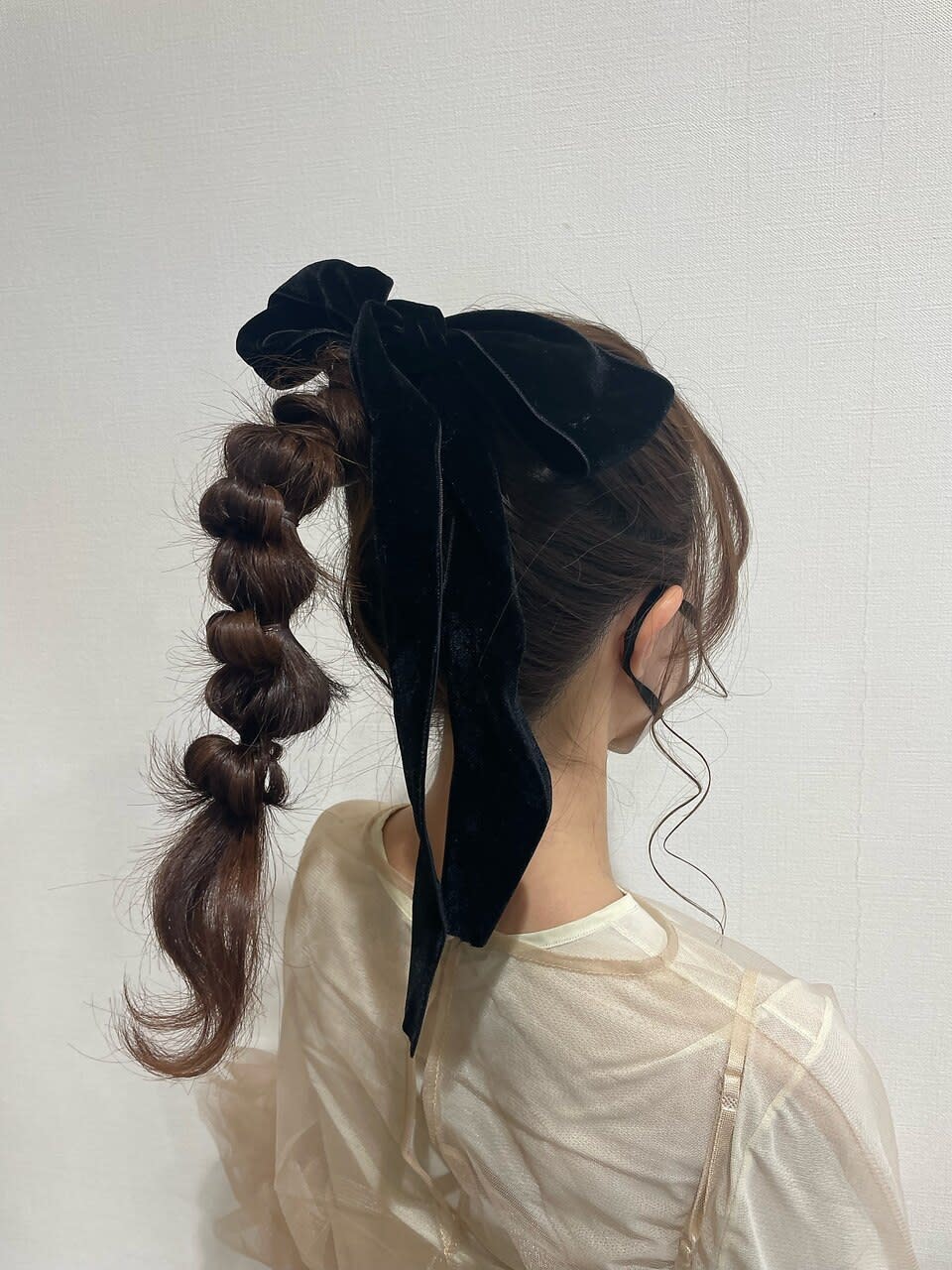 Grass Hair 石垣店【グラス ヘア イシガキテン】のスタイル紹介。編み下ろしポニー