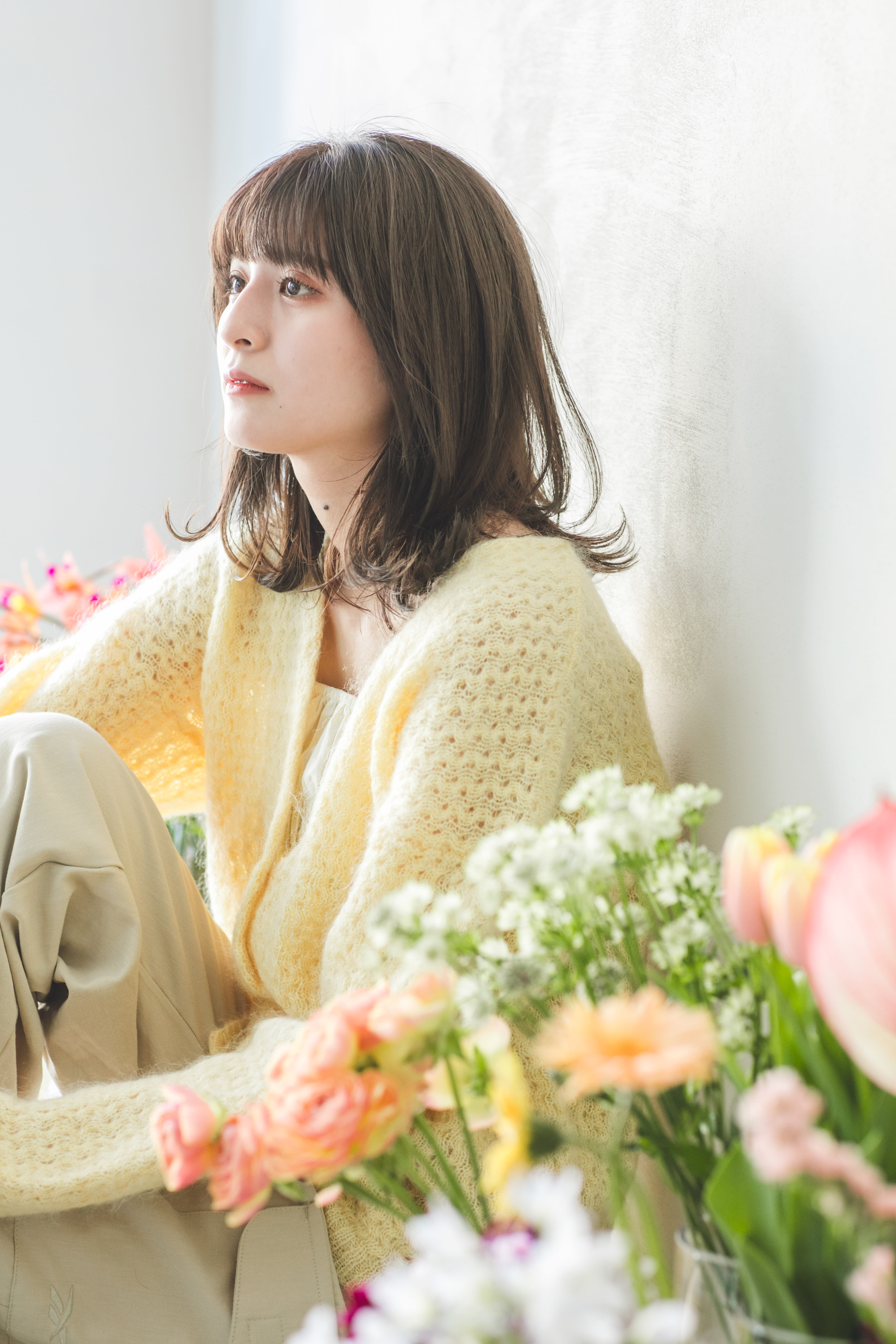 【花屋併設の美容院】mallow eve【マロウ イヴ】【ハナヤヘイセツノビヨウインマロウイヴ】のスタイル紹介。【花屋併設の美容院】mallow eve×ミディアム