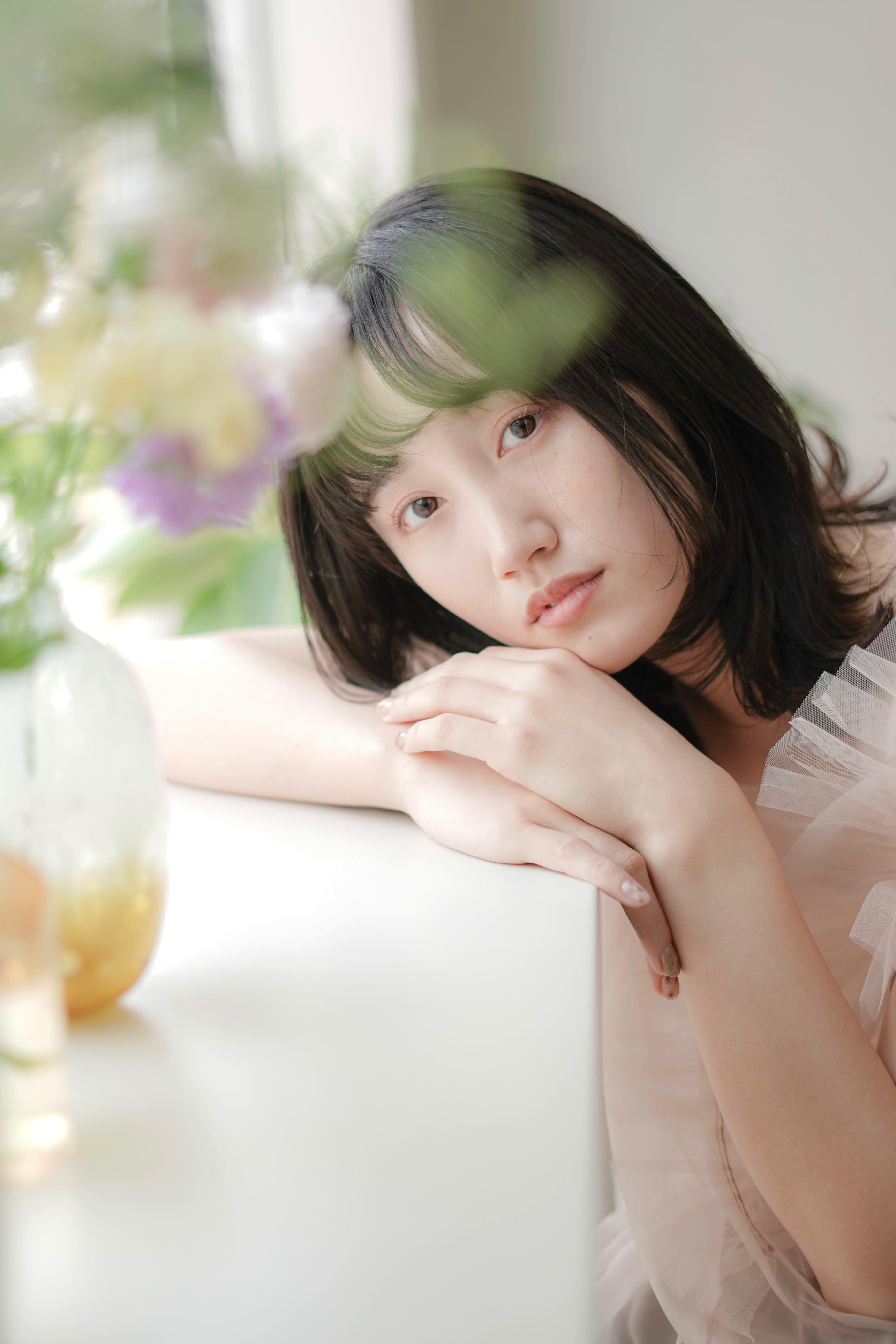 【花屋併設の美容院】mallow eve【マロウ イヴ】【ハナヤヘイセツノビヨウインマロウイヴ】のスタイル紹介。【花屋併設の美容院】mallow eve×ミディアム