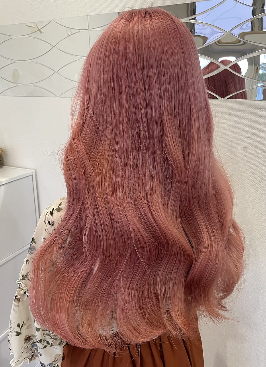髪質改善サロン rita【リタ】【カミシツカイゼンサロン リタ】のスタイル紹介。ピンクカラー