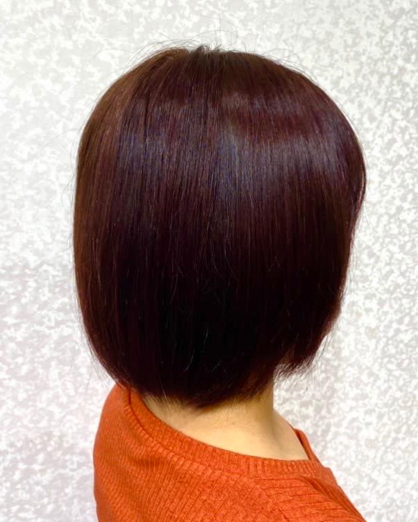 Hairsβ【ヘアーズ ベータ】のスタイル紹介。ショートボブ×ピンクブラウン