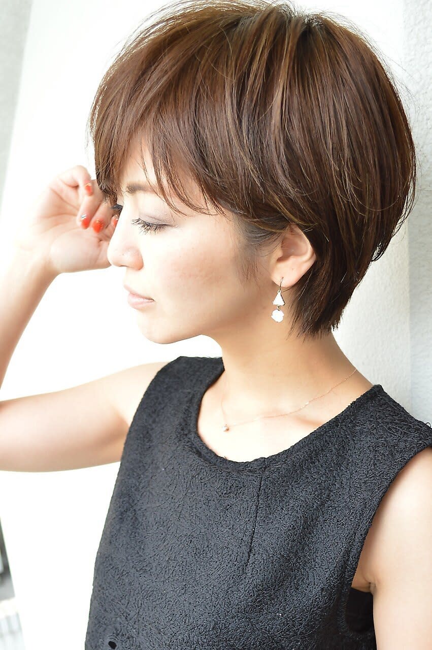 L.E.M 長町店【レム ナガマチテン】のスタイル紹介。大人気！大人耳かけショートボブ