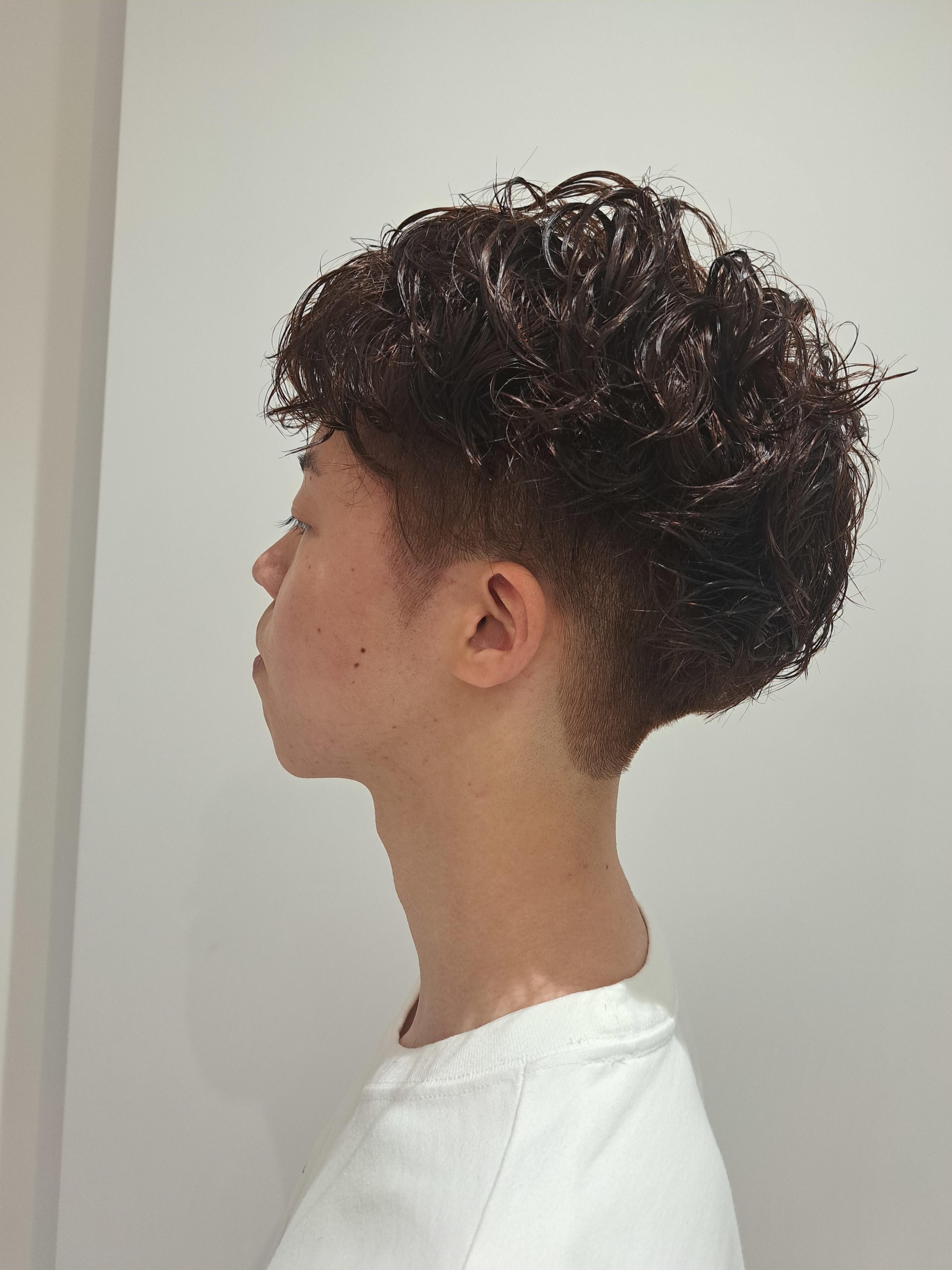 スカイビューレックス錦糸町楽天地ビル店【スカイビューレックス キンシチョウラクテンチビルテン】のスタイル紹介。ツーブロック+パーマ    メンズ理容室　床屋　barber