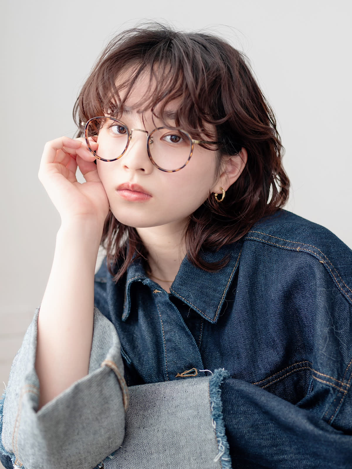 hair Himaru学芸大学【ヘアヒマルガクゲイダイガク】のスタイル紹介。ミディアムウルフ/ニュアンスパーマ/前髪パーマ