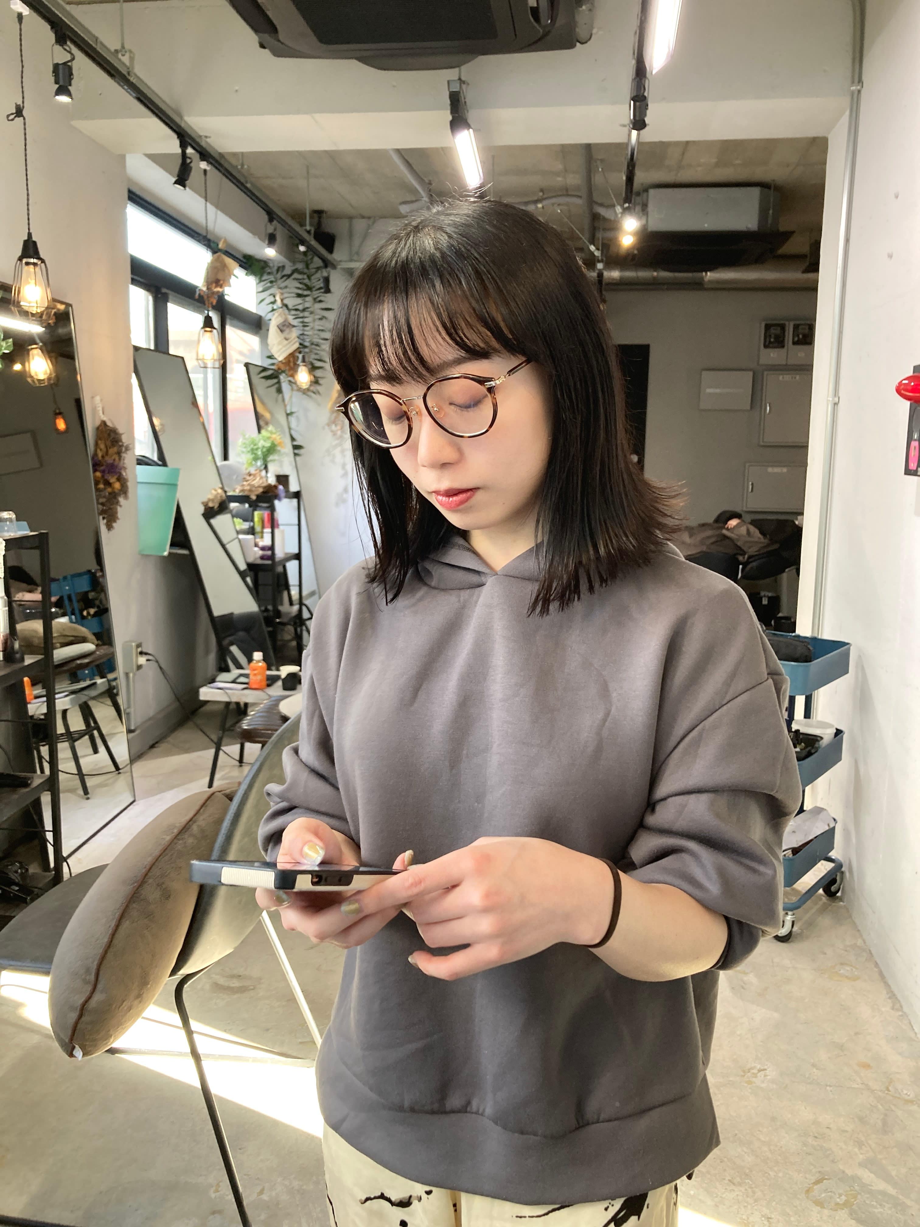 lok 高田馬場【ロク】【ロクタカダノババ】のスタイル紹介。艶髪☆切りっぱなしボブ【高田馬場　lok】