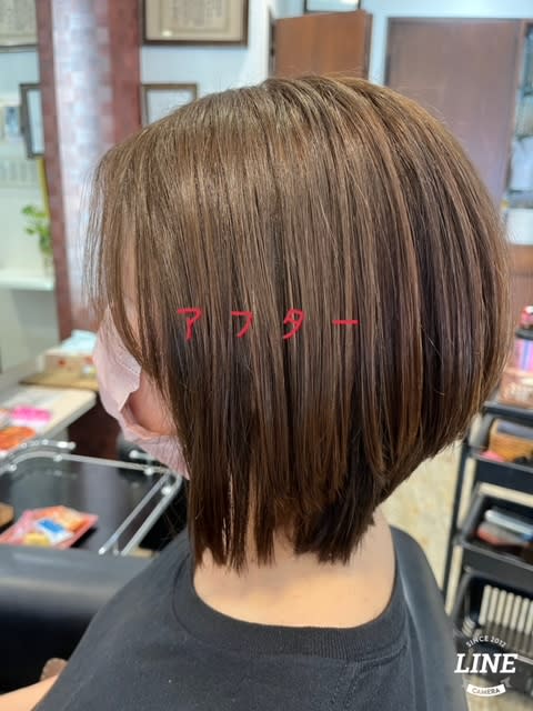 エル美容室【エルビヨウシツ】のスタイル紹介。ショートボブ