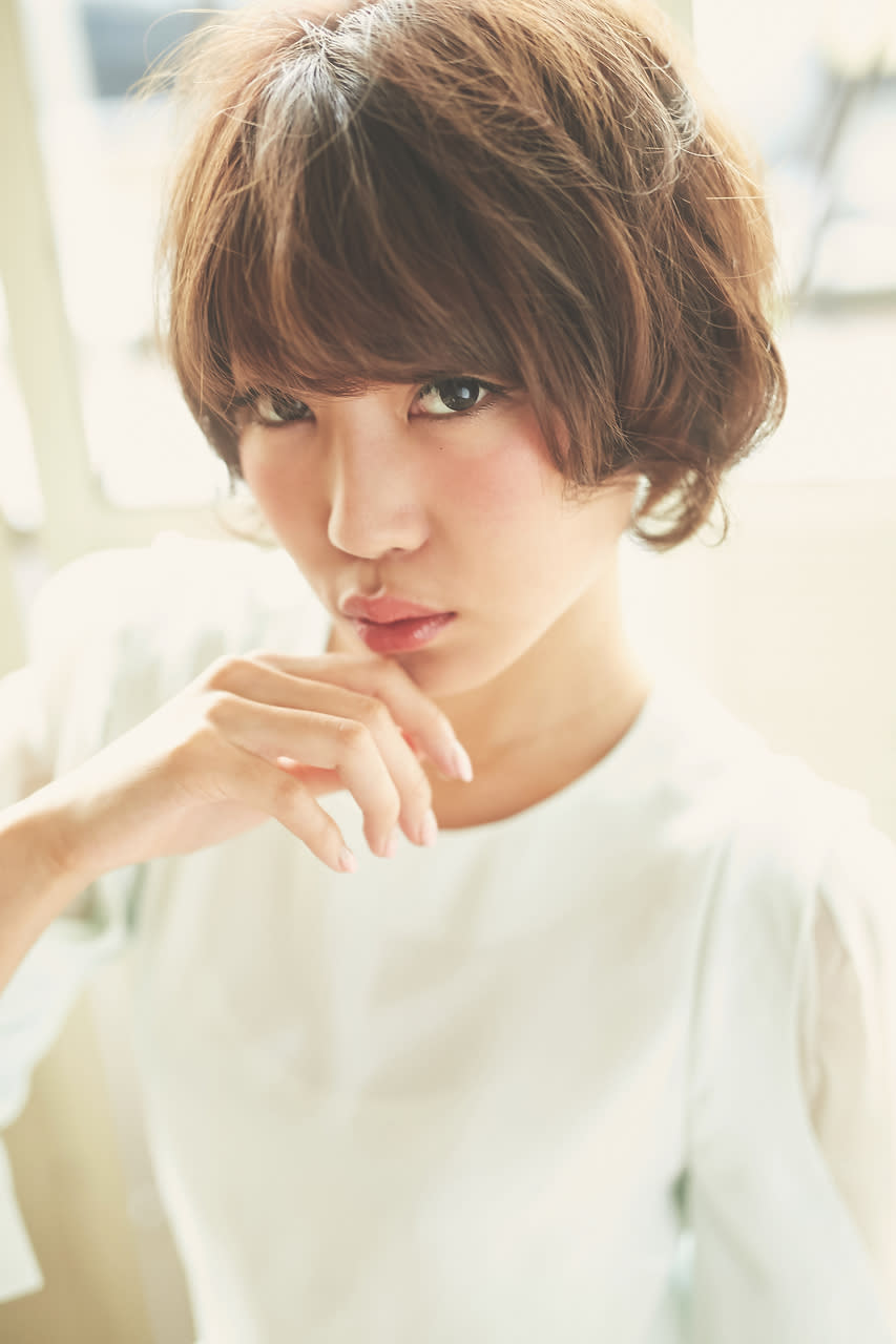 Frames hair&relax 高崎駅西口店【フレイムスヘアアンドリラックスタカサキエキニシグチテン】のスタイル紹介。ラフ感がポイント＊くせ毛風ボブ＊　