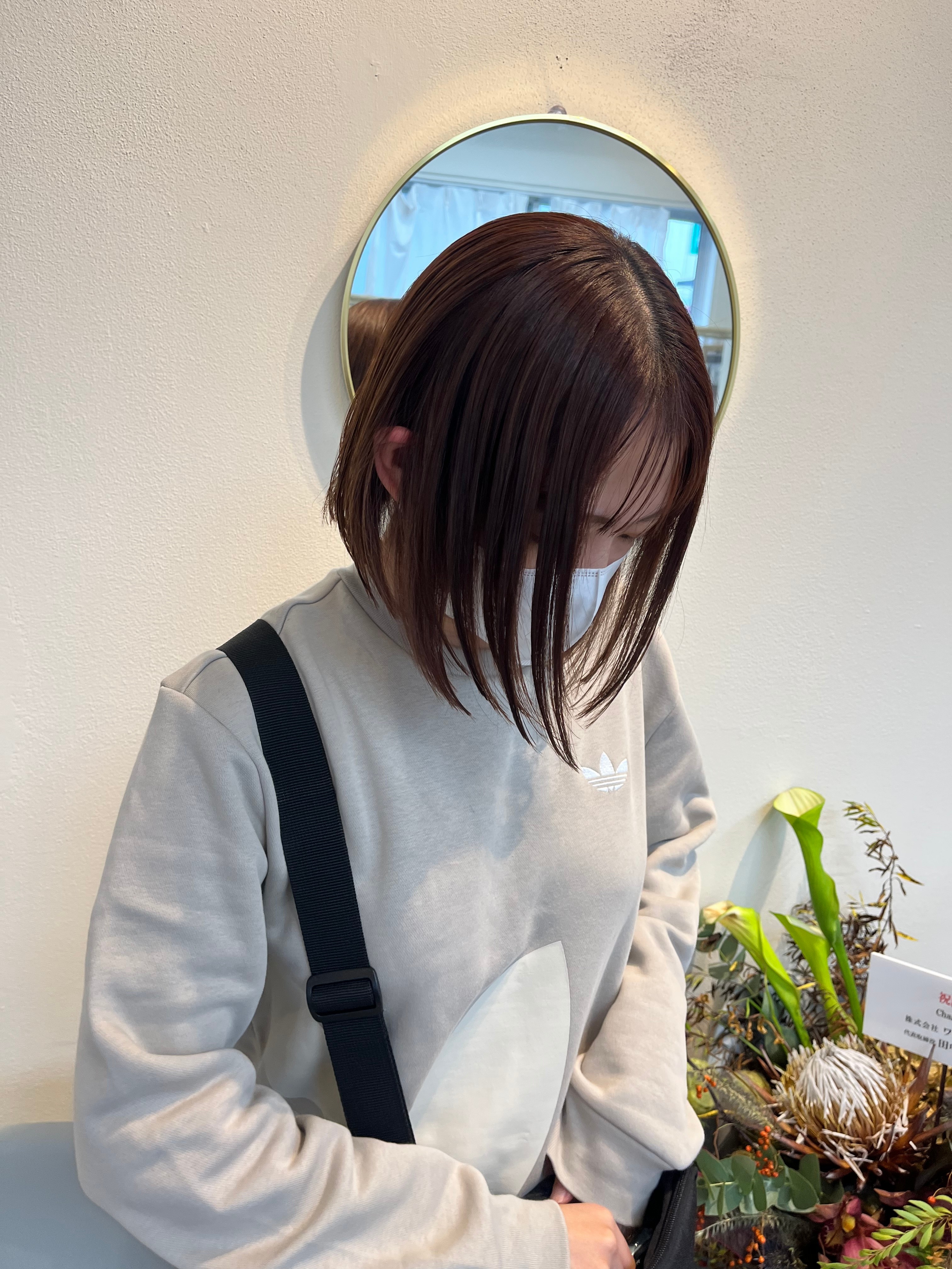 Charme【シャルム】のスタイル紹介。結べる長さのぷつっと切りっぱなしボブ