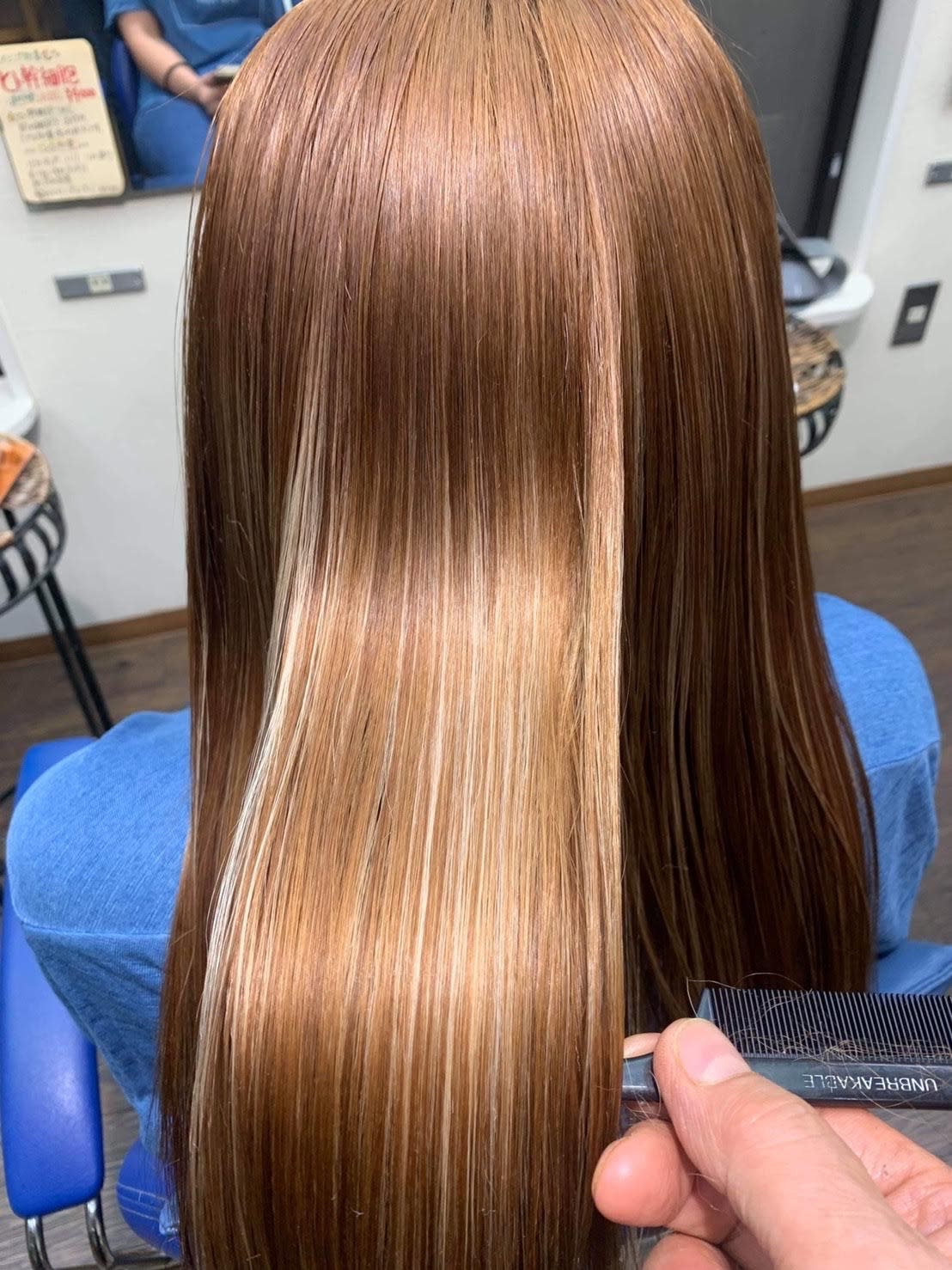 elle blanche【エル ブランシュ】のスタイル紹介。〈縮毛矯正〉手で乾かすだけ　サラサラストレート