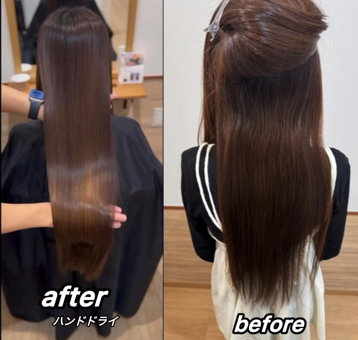 髪質改善 個室サロン 南流山 美容院 hair&relax I like…【カミシツカイゼン コシツサロン ミナミナガレヤマ ビヨウイン ヘアアンドリラックスアイライク】のスタイル紹介。プレミアム縮毛矯正+髪質改善トリートメント