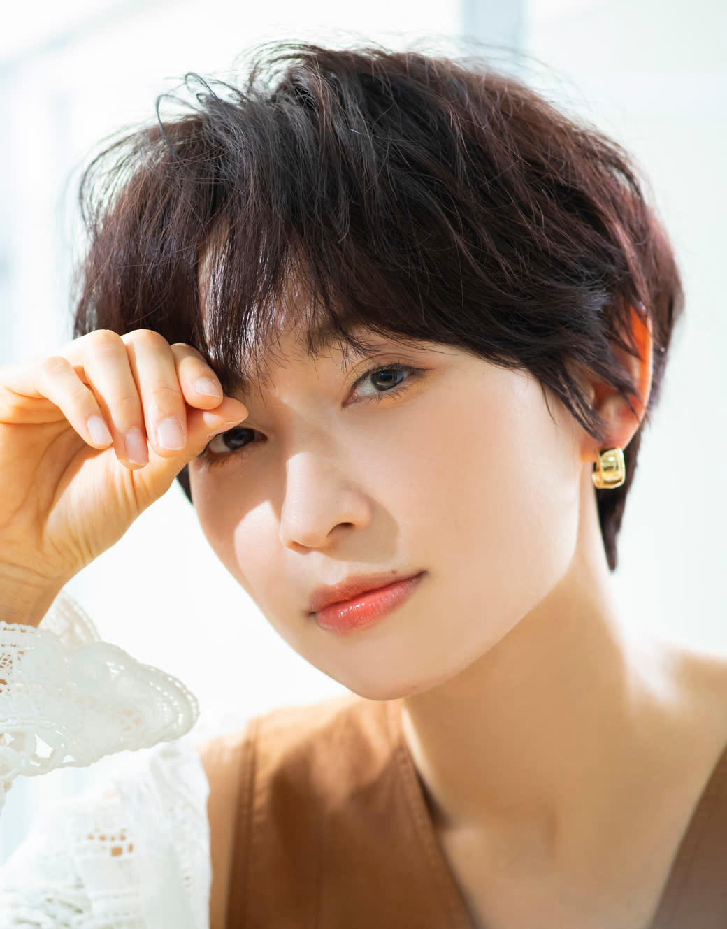 Rear by Ni-Na【リア バイ ニーナ】のスタイル紹介。★大人かわいいマッシュ小顔ナチュラルショート小顔モーブカラー