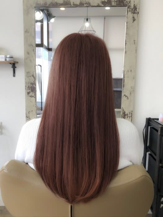 quad Hair Design【クアッドヘアデザイン】のスタイル紹介。【brown】×【orange】で作る  《モカブラウンカラ