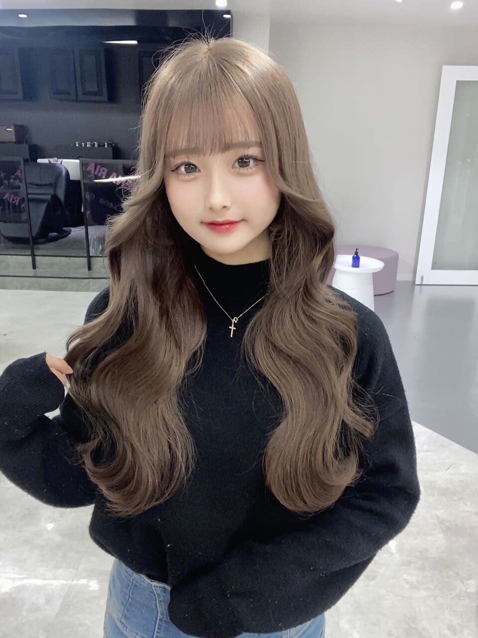 Xena ria【ジーナ リア】【ジーナリア】のスタイル紹介。《Xena ria》大人っぽ可愛い♪♪ミルクティーグレージュ