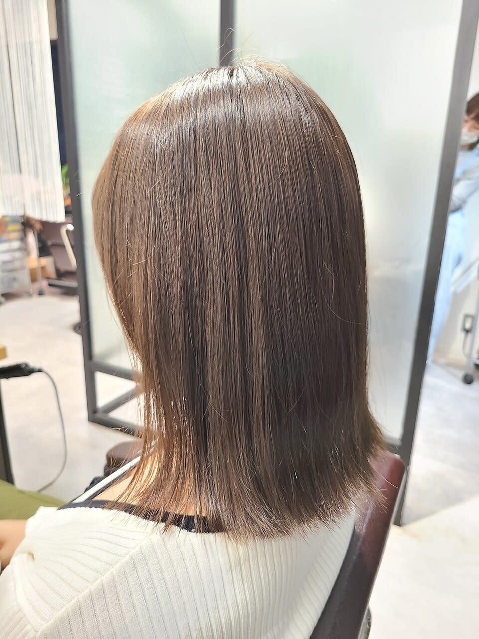 髪質改善半個室サロンSparkleセンター南美容院【カミシツカイゼンハンコシツサロンスパークルセンターミナミビヨウイン】のスタイル紹介。外ハネボブ×グレージュ